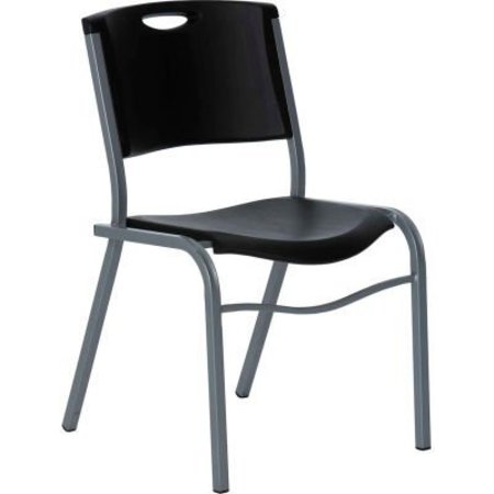 LIFETIME LifetimeÂ Stacking Chair, Black, Pack of 14 82830